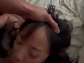 Asian girl sucking bbc