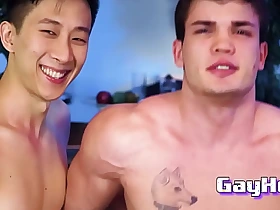 Sexy Asian Sportsman Barebacks His Cute Friend  - Tyler Wu, Kurt Adam