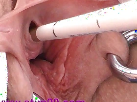 Cervix and peehole fucking with objects masturbating urethra