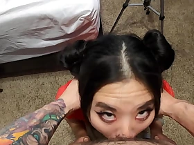 POV facefucking chinese girl