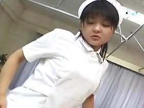Miku Hoshino nurse sucks sex-toy she bonks far