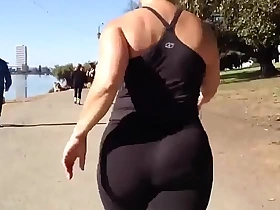 Candid - plump asian nutbooty relative to yogapants