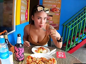 Pizza before making a homemade sex be resolute with his busty asian girlfriend