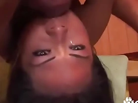 Nyomi zen sticks a cock balls unfathomable cavity down their way throat