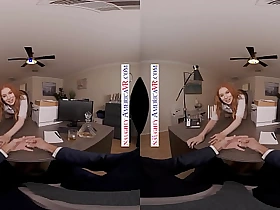 Naughty america - your redhead babe employee madison morgan fucks you in transmitted to office