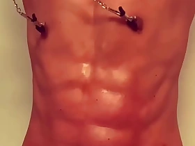 Sex-crazed Chinese guy nipple work borderline hot body