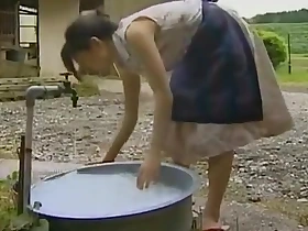 japanese mature housewife cheats with wild sponger encircling the warehouse