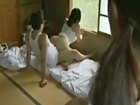 Japanese mom coupled with daughter fucked hard