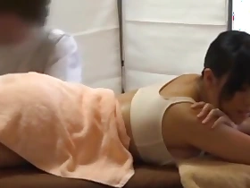 Japanese Cheating fit together get massage enjoyment from infornt of his Husband.