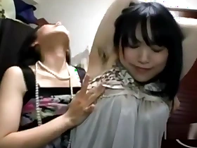 2 Asian Girls Licking Each Other Soft Armpits Kissing Sucking Tongues Pett