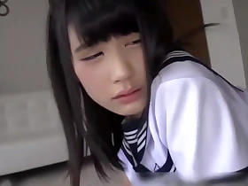 japanese cute partisan and teacher fuck at one's fingertips home creampie