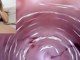 2 Hours of Endoscope Pussy Cam footage of Creampie on will not hear of monthly relative to Red Pussy after blowjob and fuck