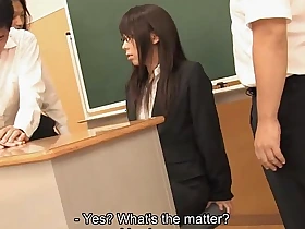 Asian teacher getting fucked by the oversexed students